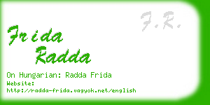 frida radda business card
